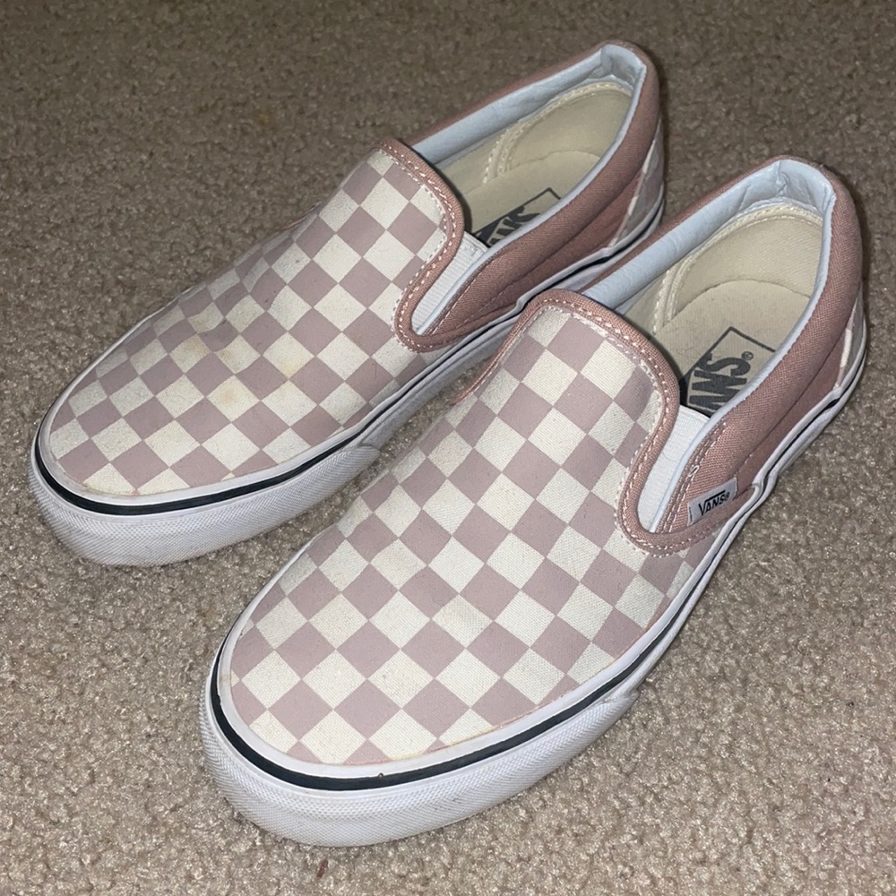 Pink checkered vans. Used.